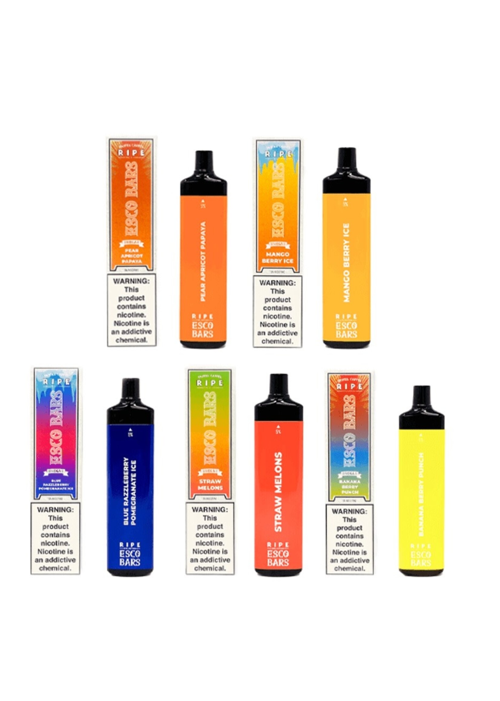 Ripe Collection Ripe Collection Esco Bars MEGA 14ML 5000 Puffs 600mAh Rechargeable Prefilled Nicotine Salt Disposable Vape Device