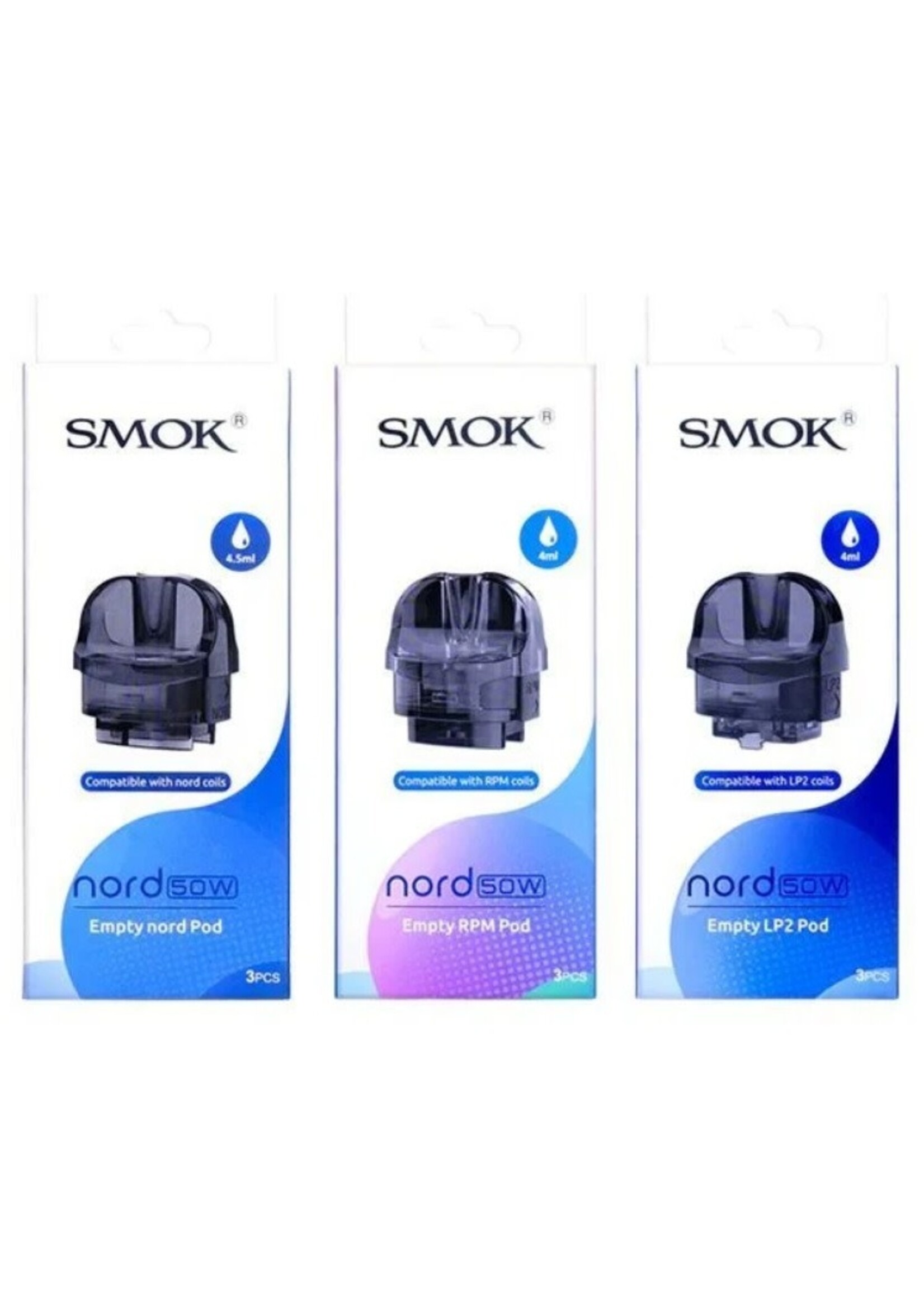 Smok SMOK NORD 50W Empty Replacement Pod Cartridge - 3PK