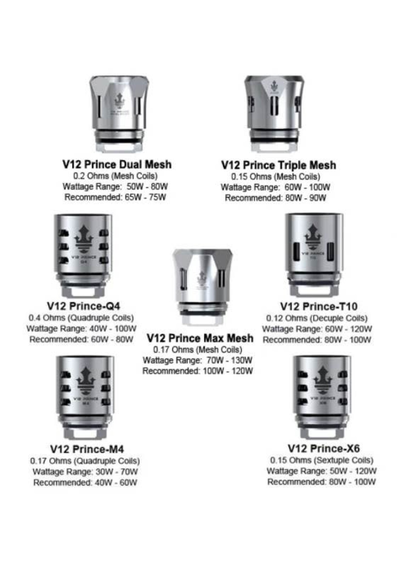 Smok SMOK TFV12 Prince Tank Replacement Coils - 3PK
