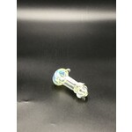 Glass Hand Pipe Slime Color Single Ring Style Gold Fumed Spoon - 57 Grams - 3.5 Inches - Assorted Colors