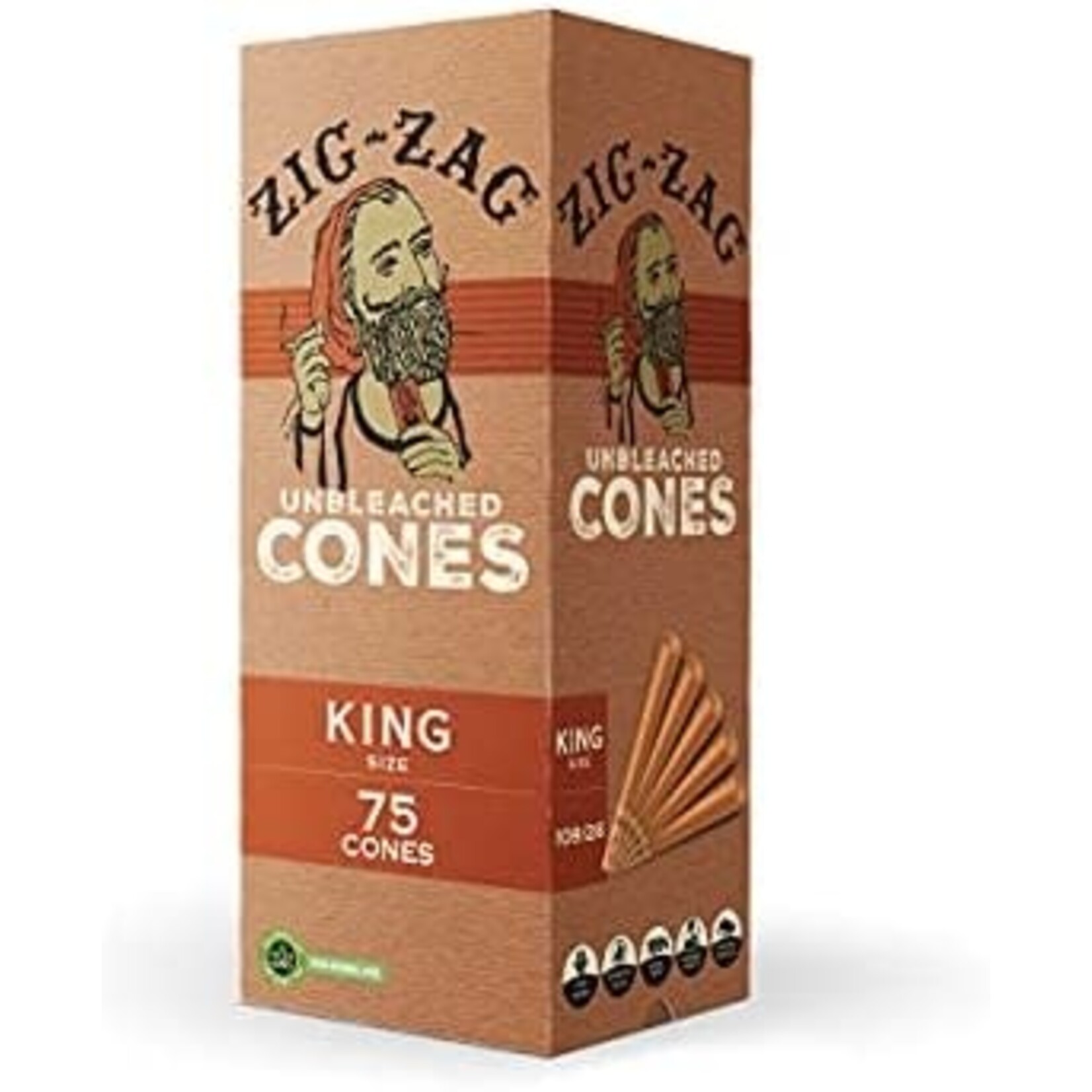 Zig-Zag Bulk Zig Zag Unbleached Cones - 75ct.