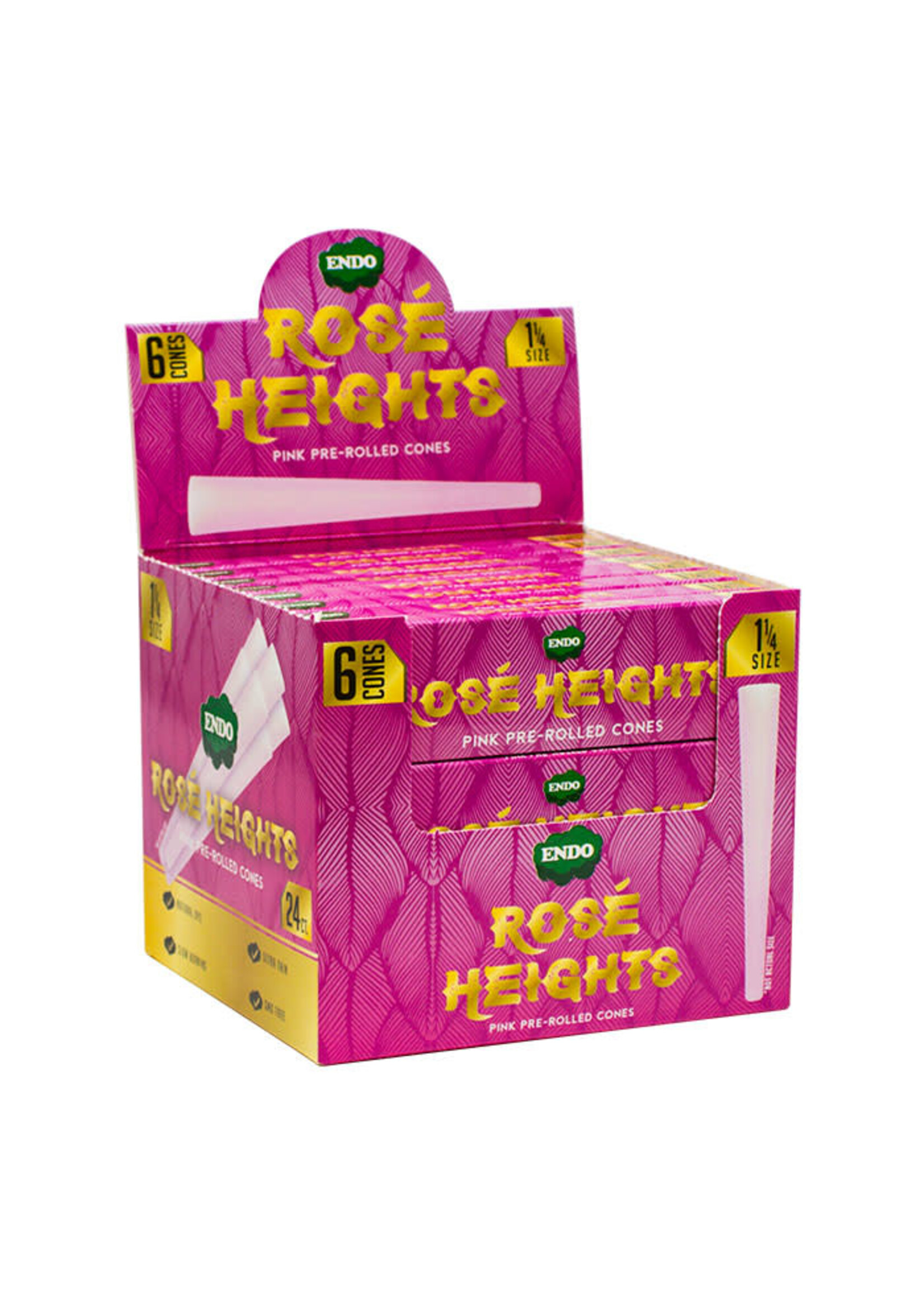 Endo Rose Endo Rose Heights  Pink Pre-Rolled Cone Rolling Paper