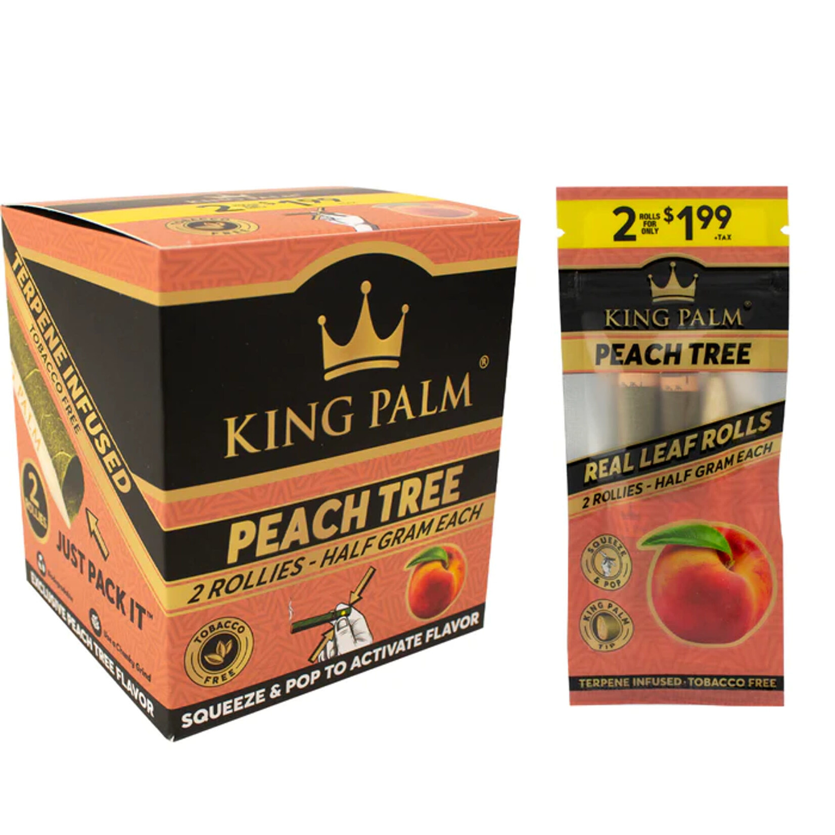 King Palm King Palm Flavored Rollie Size Rolls 2pk Pouch