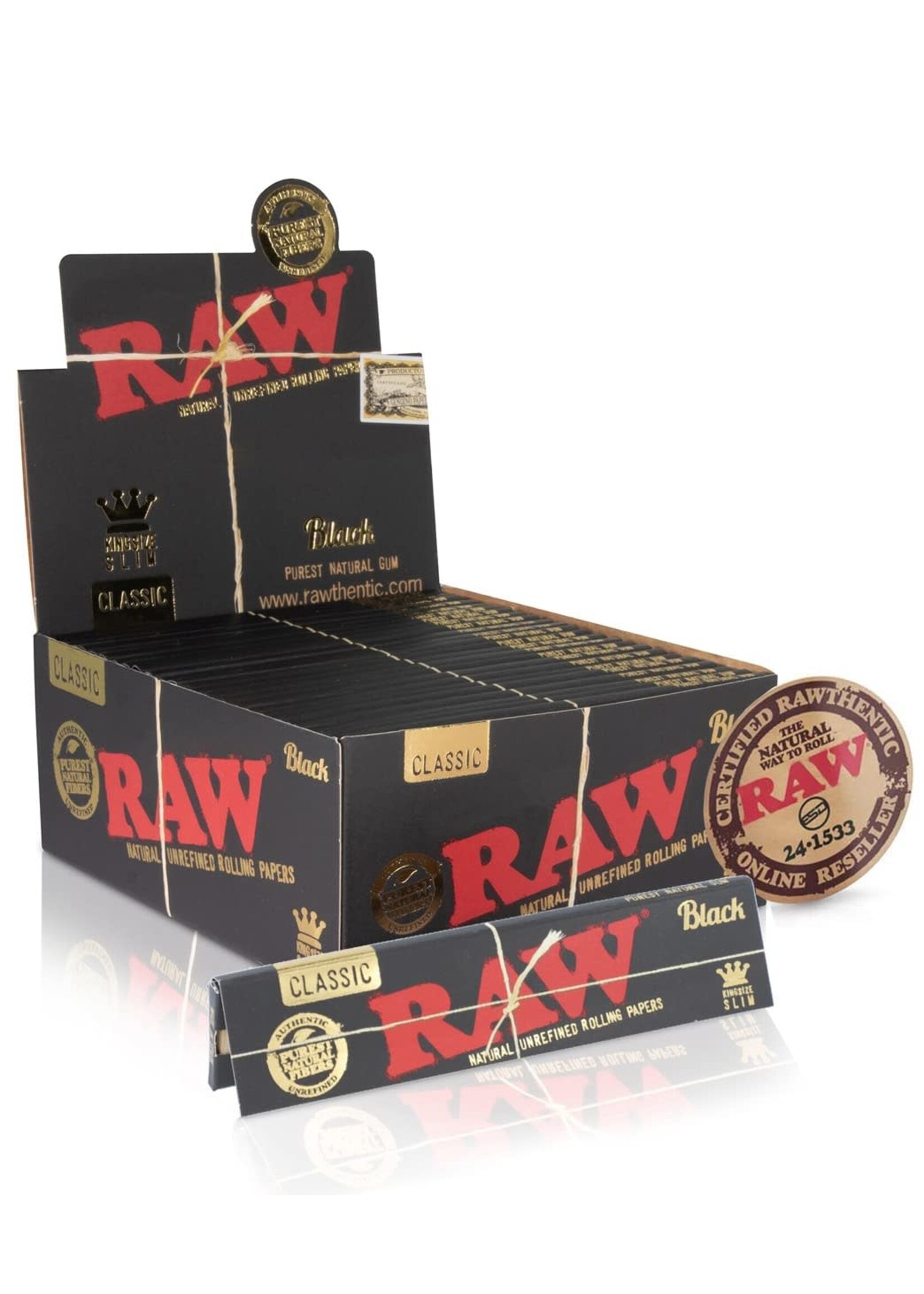 Raw® RAW® - Black Rolling Papers - Assorted Sizes