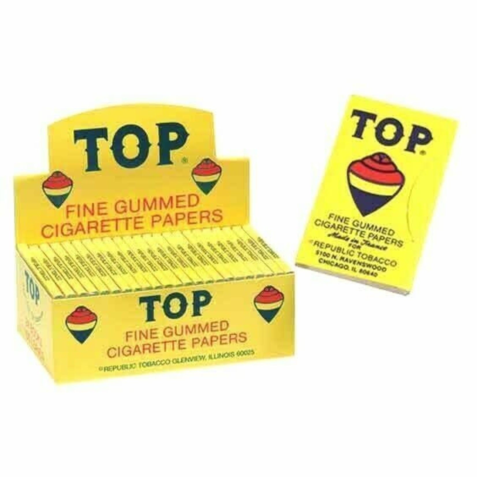 TOP TOP Fine Gummed Cigarette Rolling Papers - Single Wide
