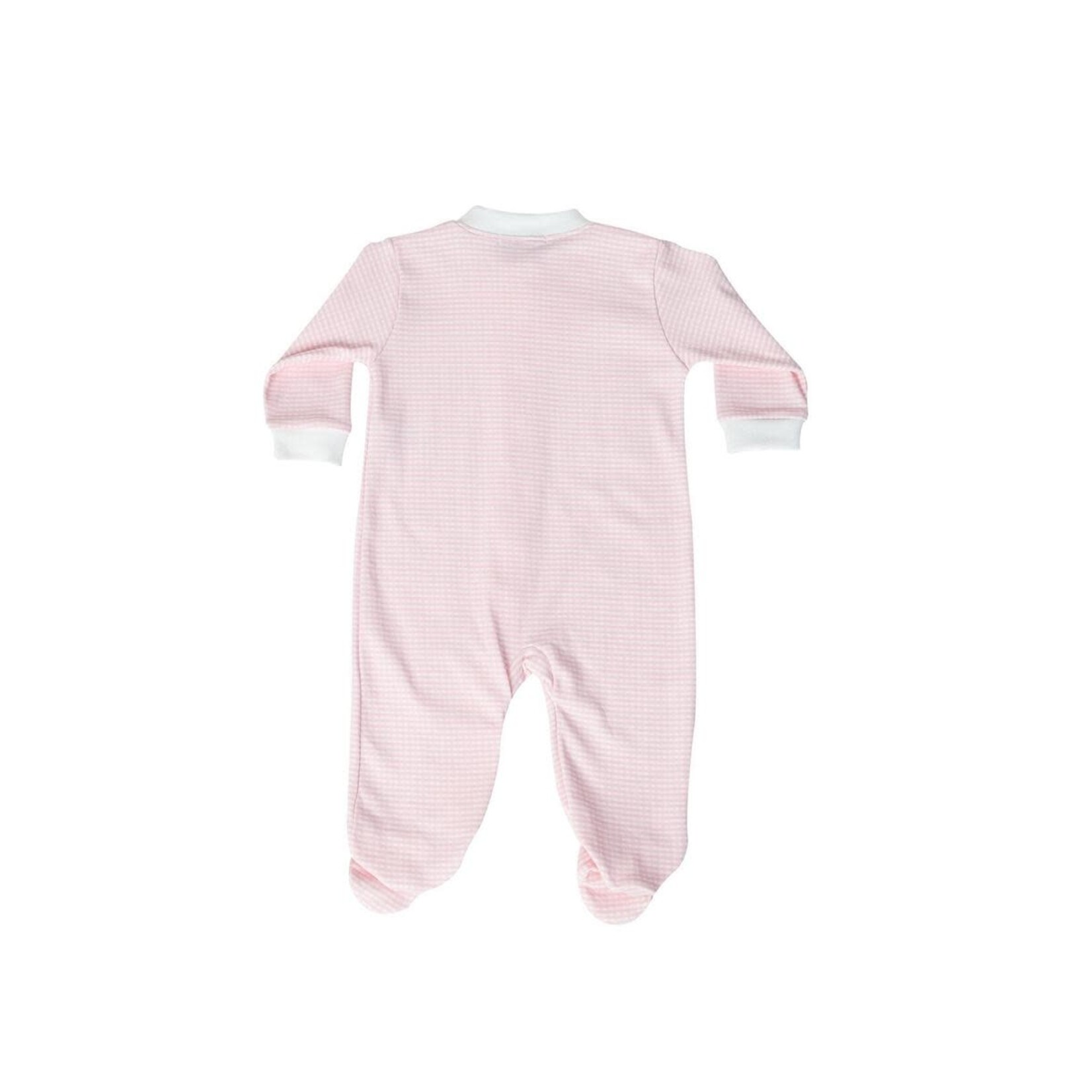 Nella Pima Nella Pima Pink Gingham Zipper Footie