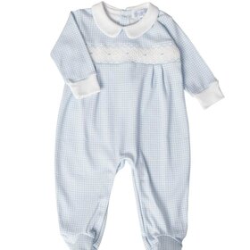 Nella Pima Nella Pima Gingham Smocked Footie