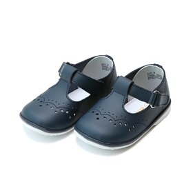 Angel Baby Shoes Navy T-Strap