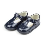 Angel Baby Shoes Navy Patent T-Strap
