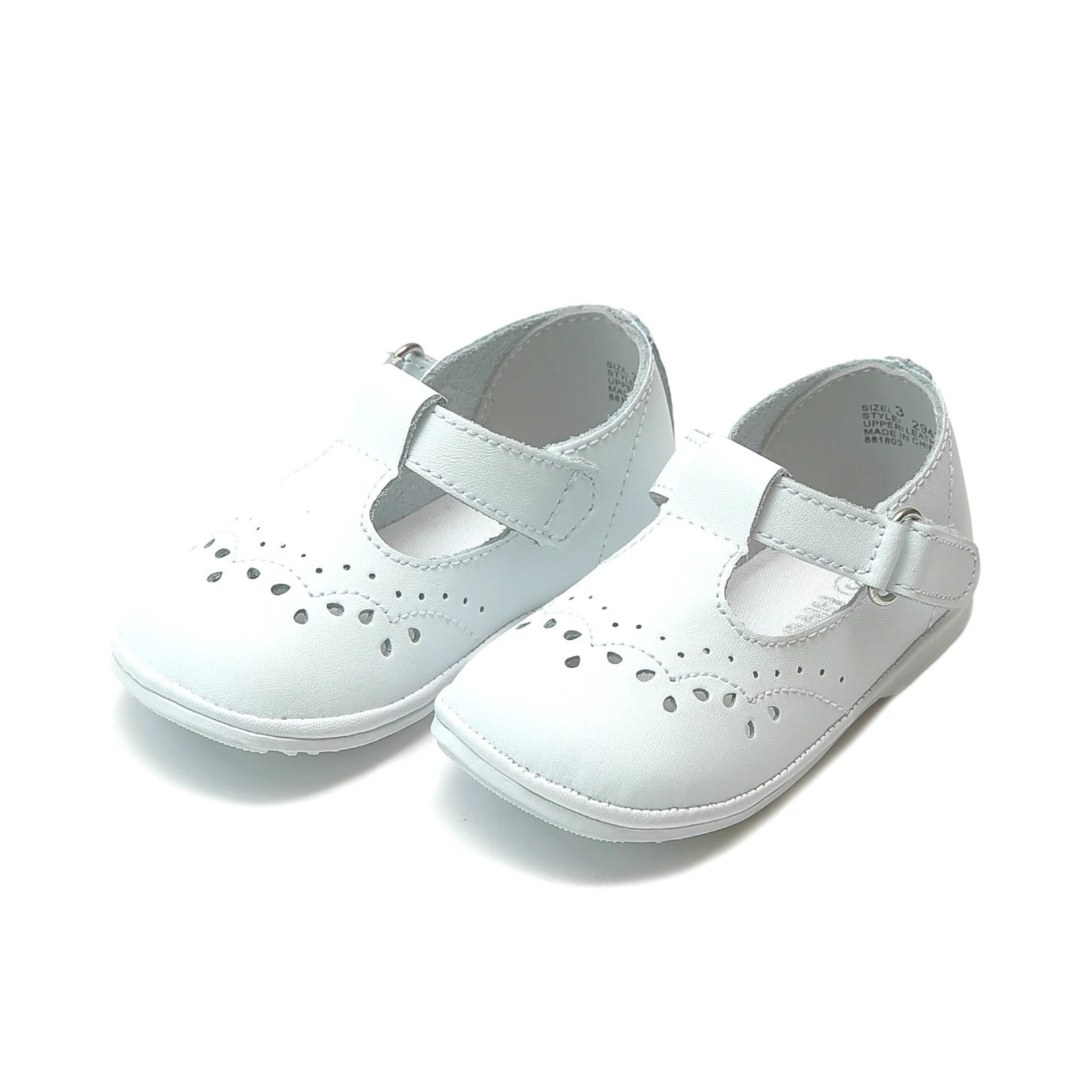 Angel Baby Shoes White T-Strap