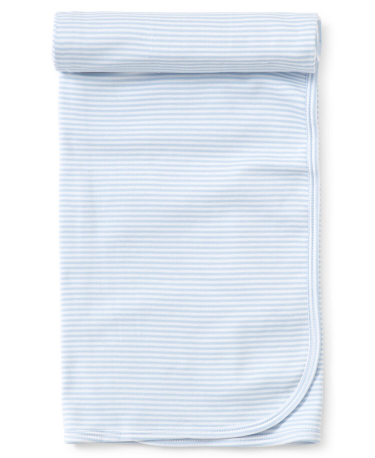 Kissy Kissy Blue Stripe Blanket