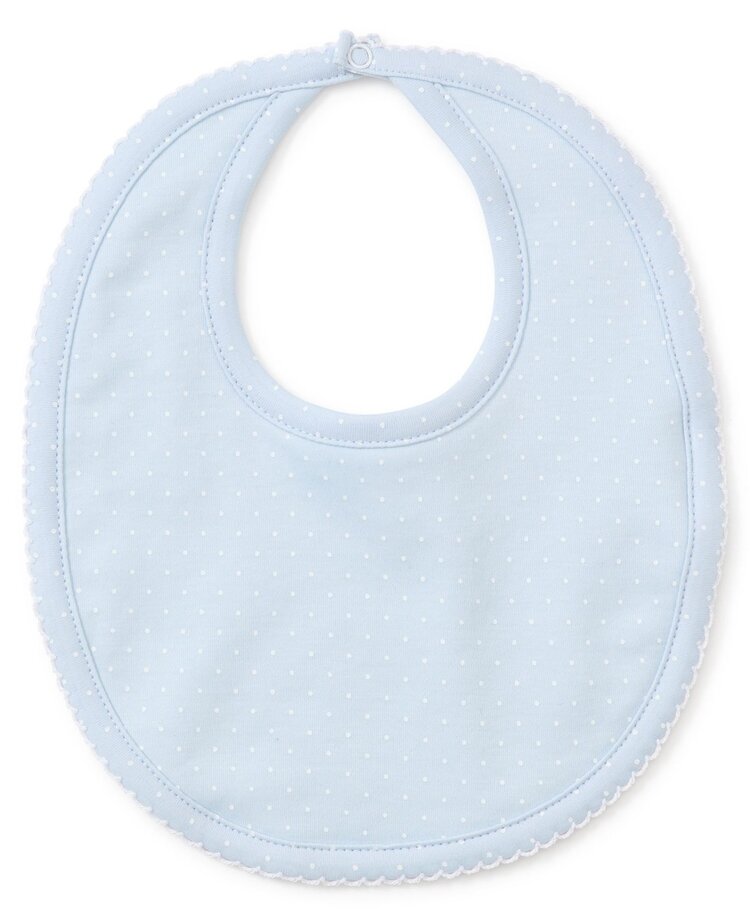 Kissy Kissy Blue w/ White Dot Bib