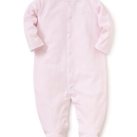 Kissy Kissy Pink w/ White Dots Footie