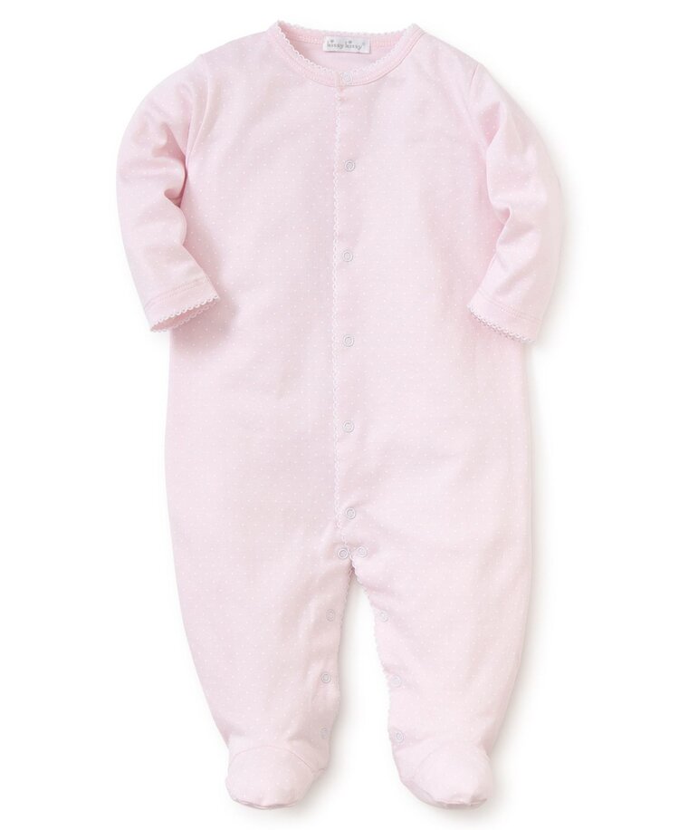Kissy Kissy Pink w/ White Dots Footie