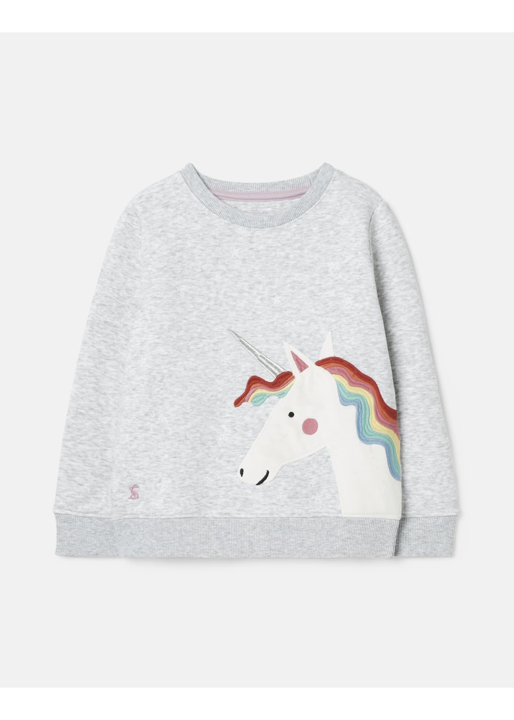 Joules Gray Unicorn Sweatshirt