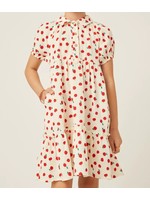 Hayden Girl Apple Print Tiered Dress