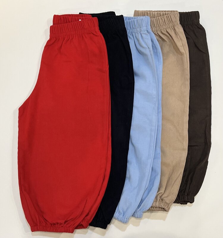 Luigi Kids Choc Gathered Cord Pants