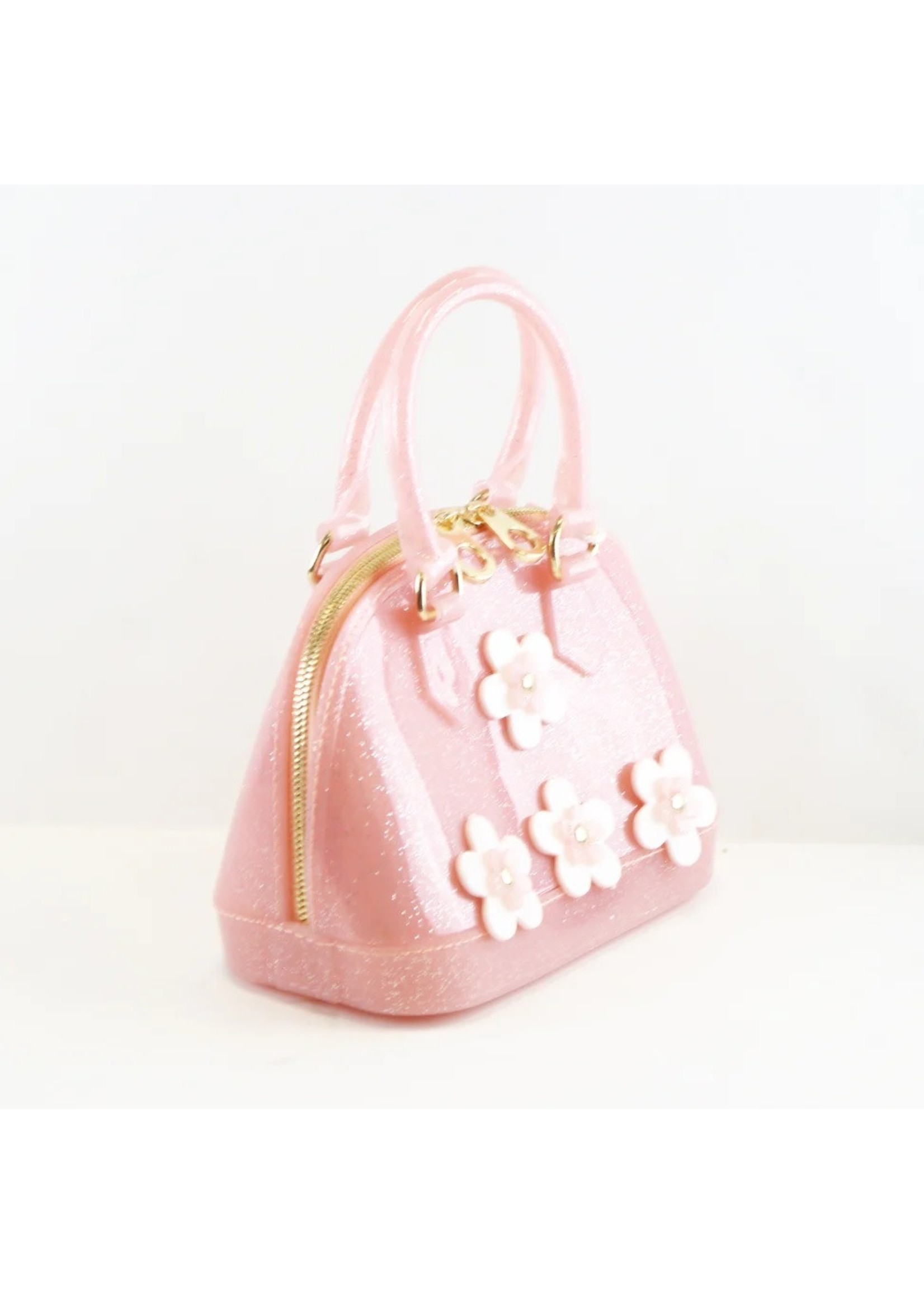 Doe A Dear Floral Glitter Jelly Bowling Bag