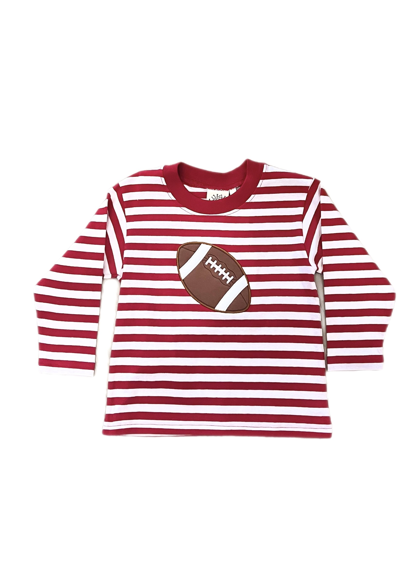 Luigi Kids Red Stripe Football LS Tee