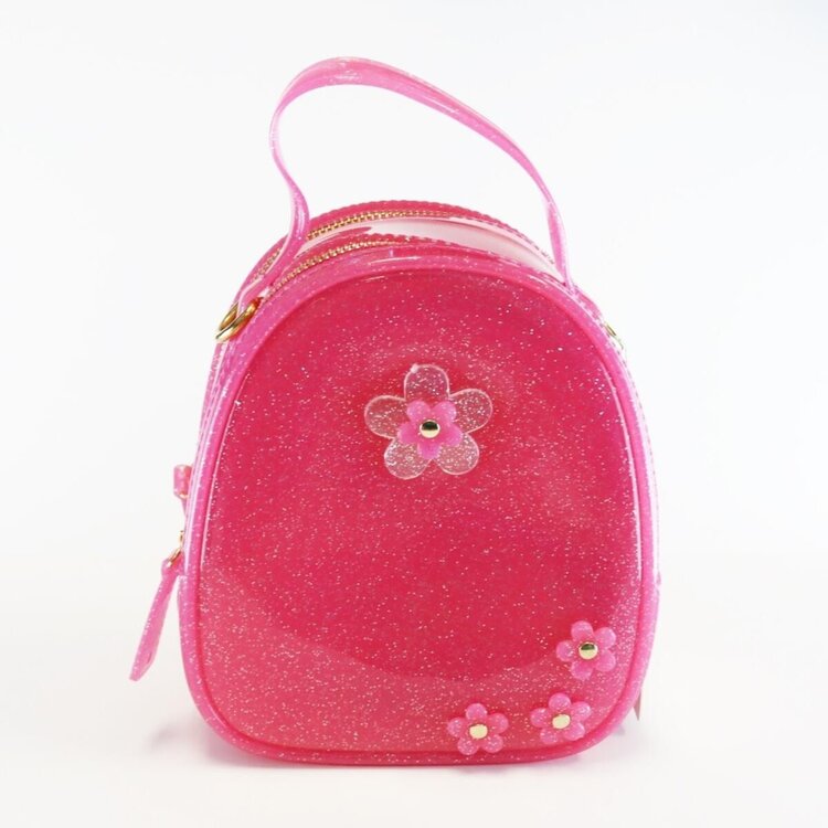 Fuchsia Floral Motifs Jelly Purse