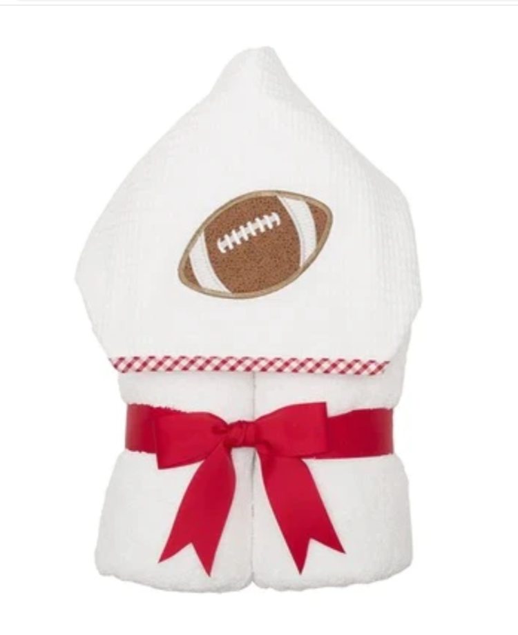 3 Marthas 3 Marthas Hooded Towel - Red Football
