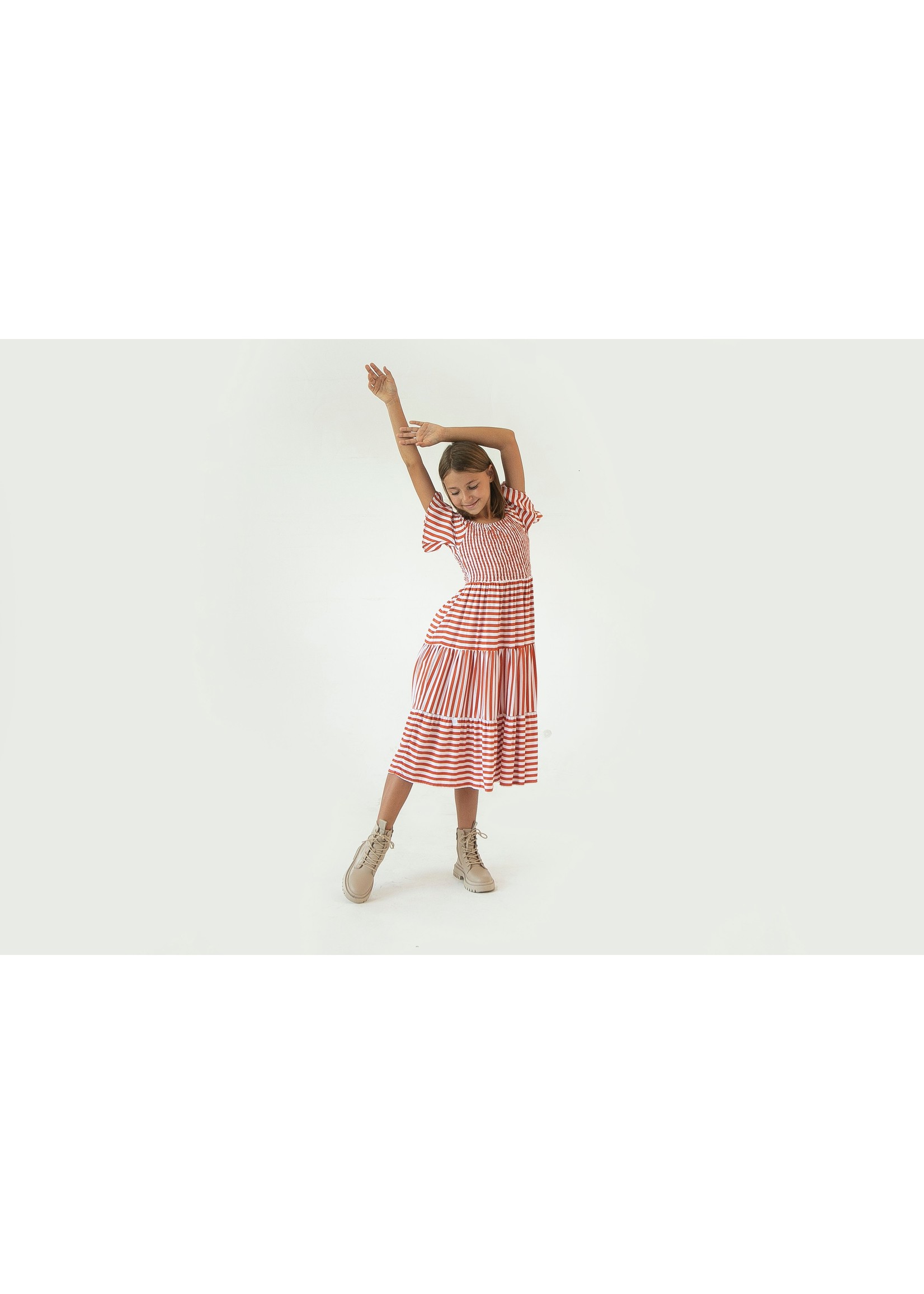 Joyous & Free Brick Stripe Lily Dress