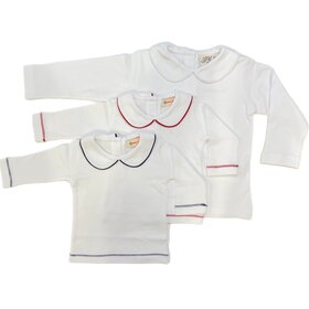 Luigi Kids Red Trim White PP Collar Shirt