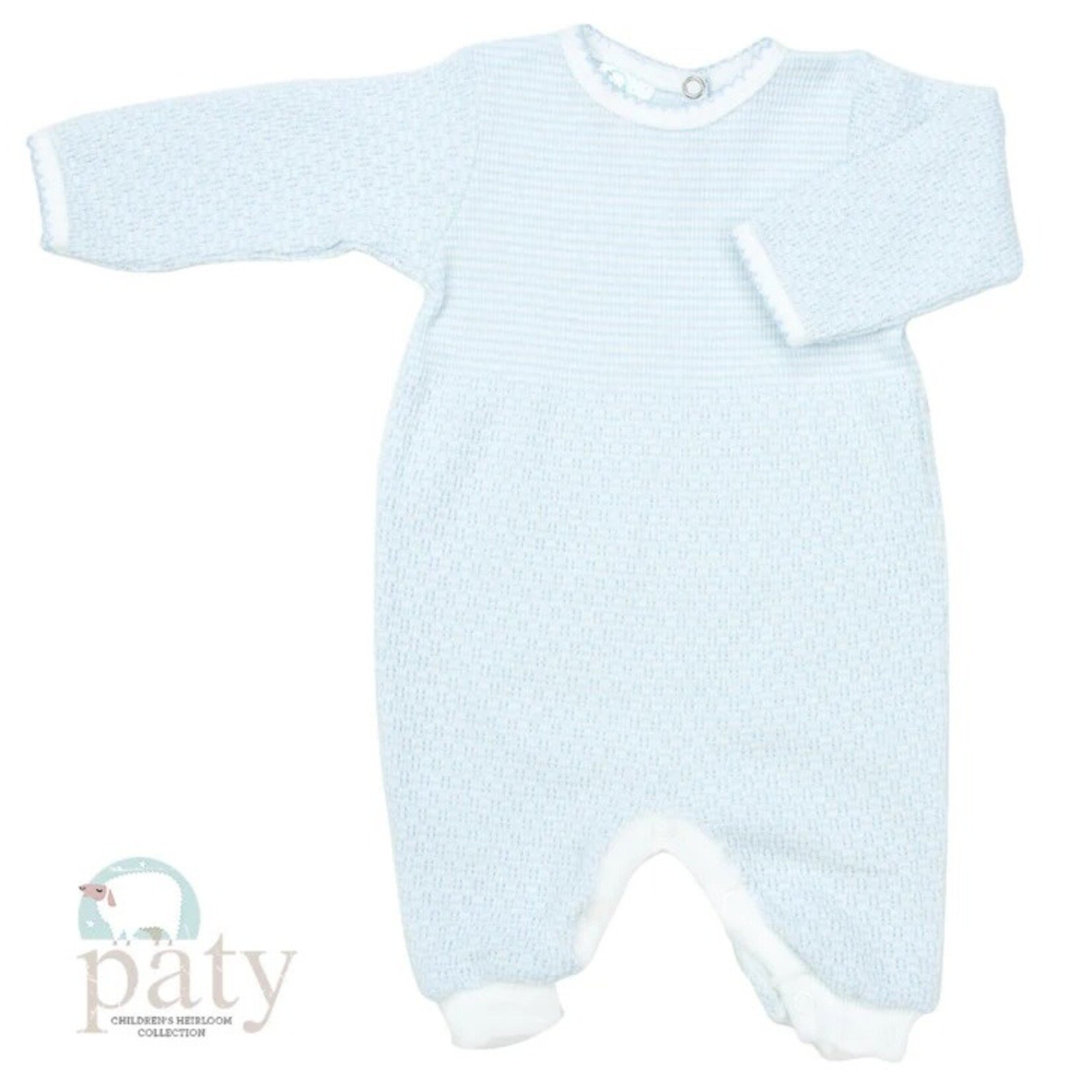 Paty Blue Stripe LS Romper