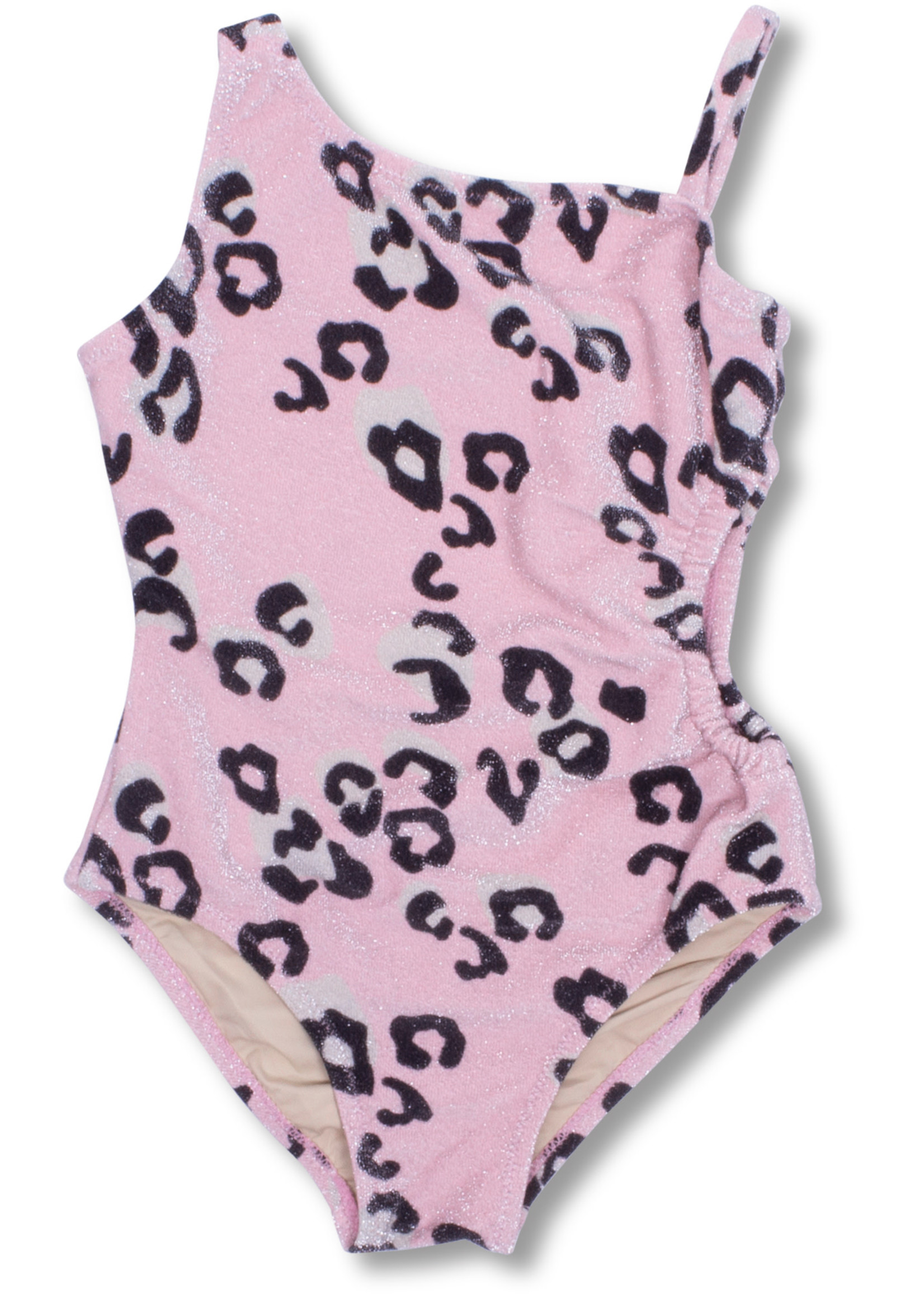Shade Critters Pink Leopard Shimmer Cutout Swimsuit