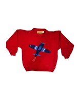 Luigi Kids Red Airplane Sweater