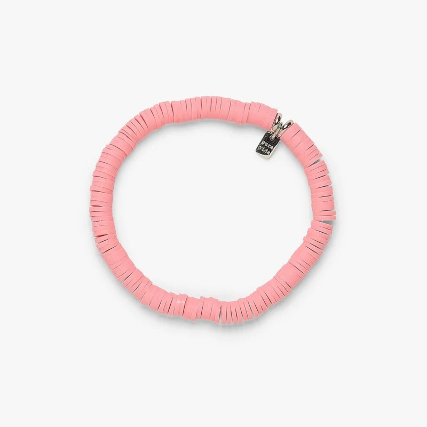 Pura Vida Pink Pastel Disc Stretch Bracelet
