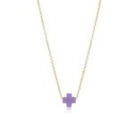 ENewton egirl Sign Cross Gold Necklace