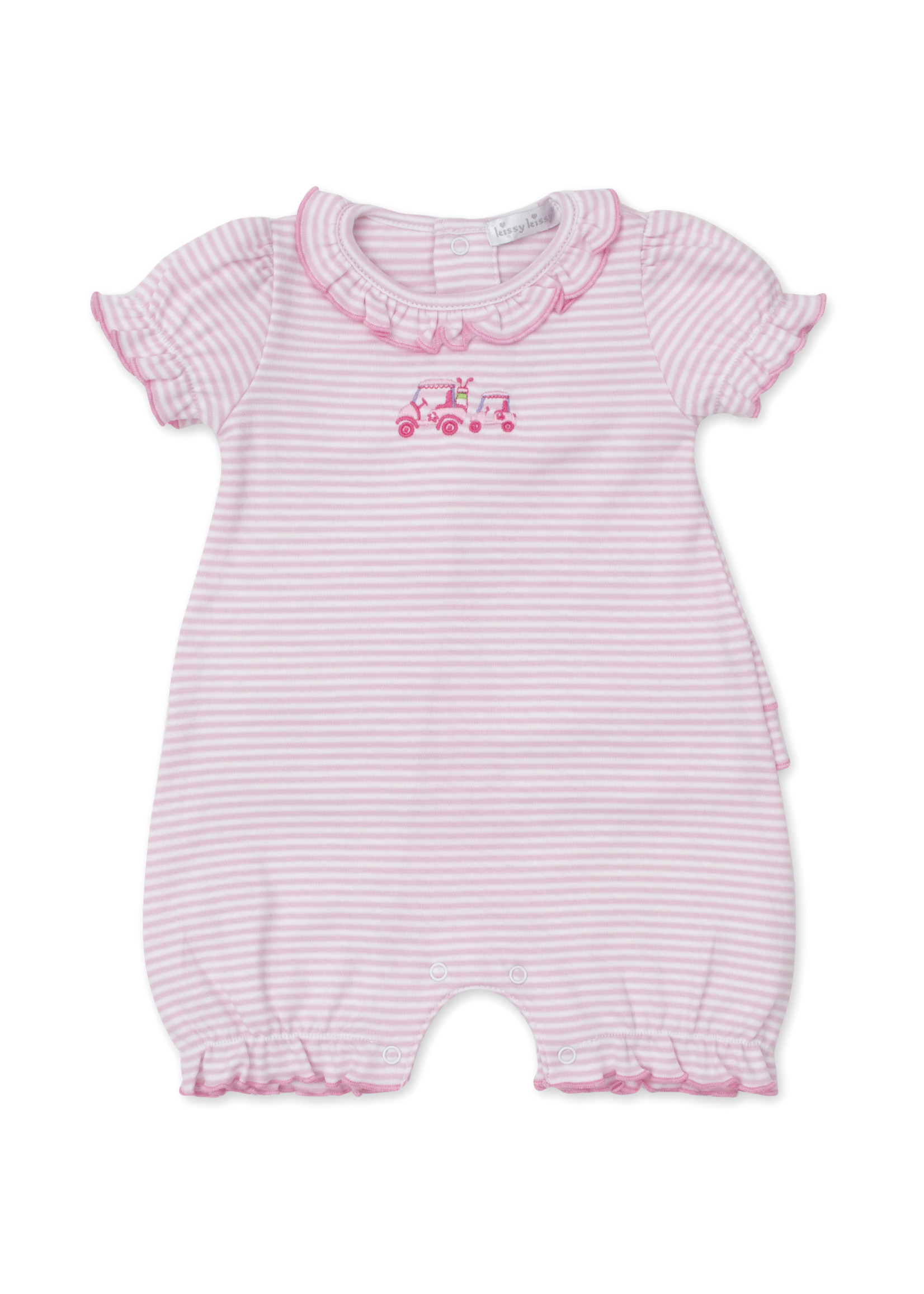 Kissy Kissy Pink Hole In One Stripe Playsuit