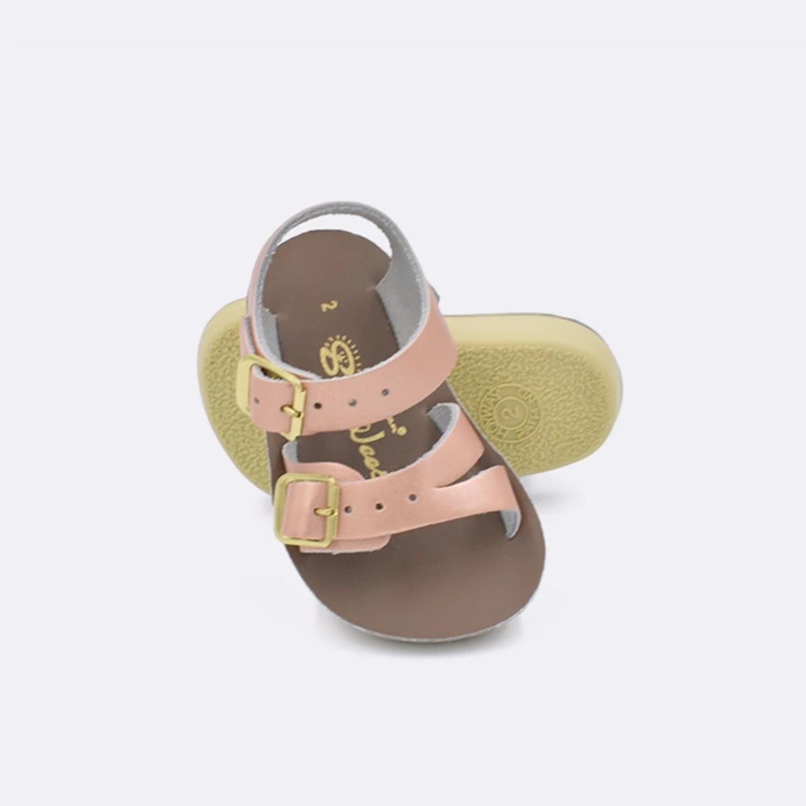 Saltwater sandals rose gold toddler size 8 | eBay