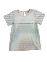 Bisby SEQUIN STRIPE TEE - Lilac & Blue