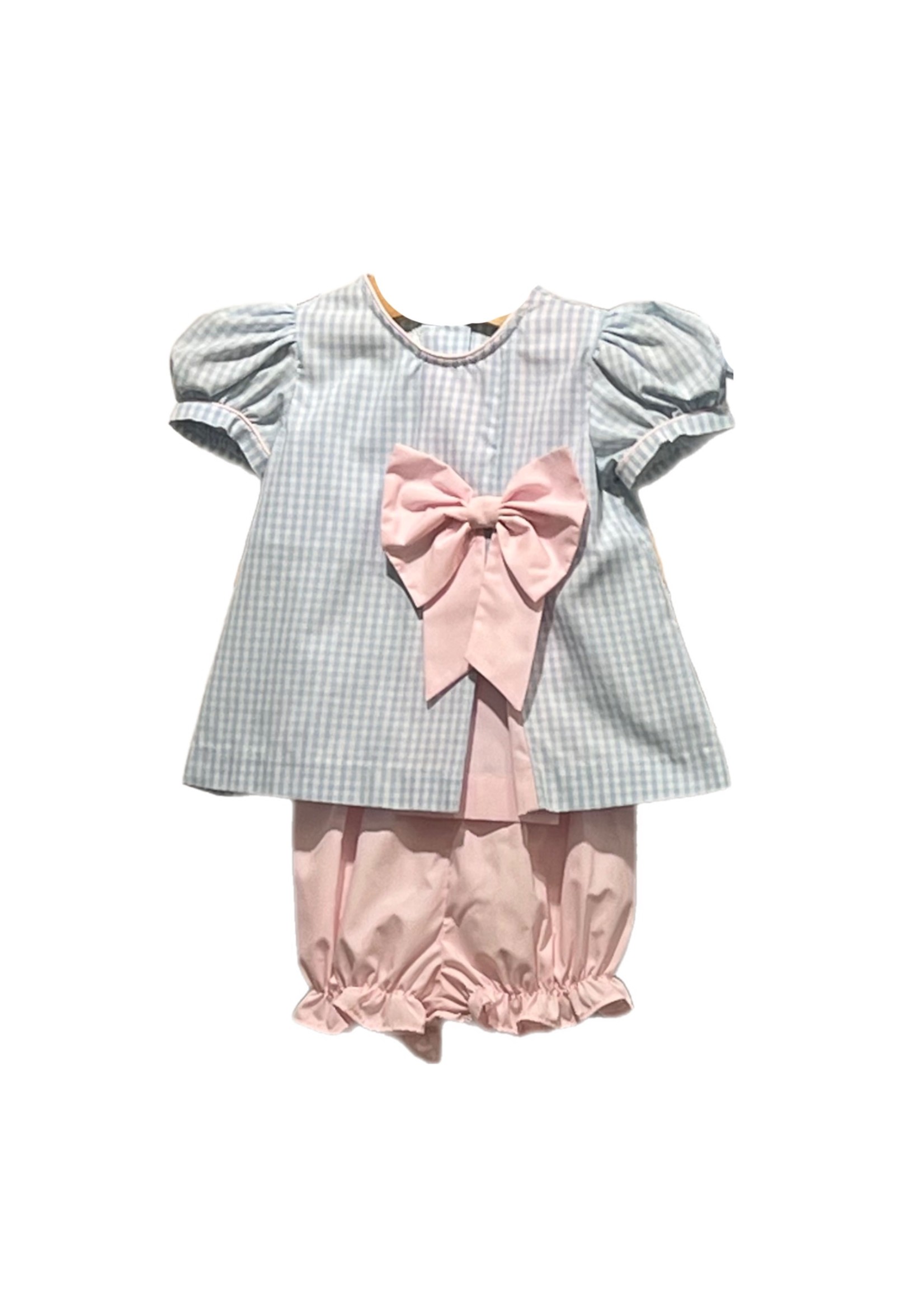 Zuccini Pink Bow Bl Ging Bloomer Set