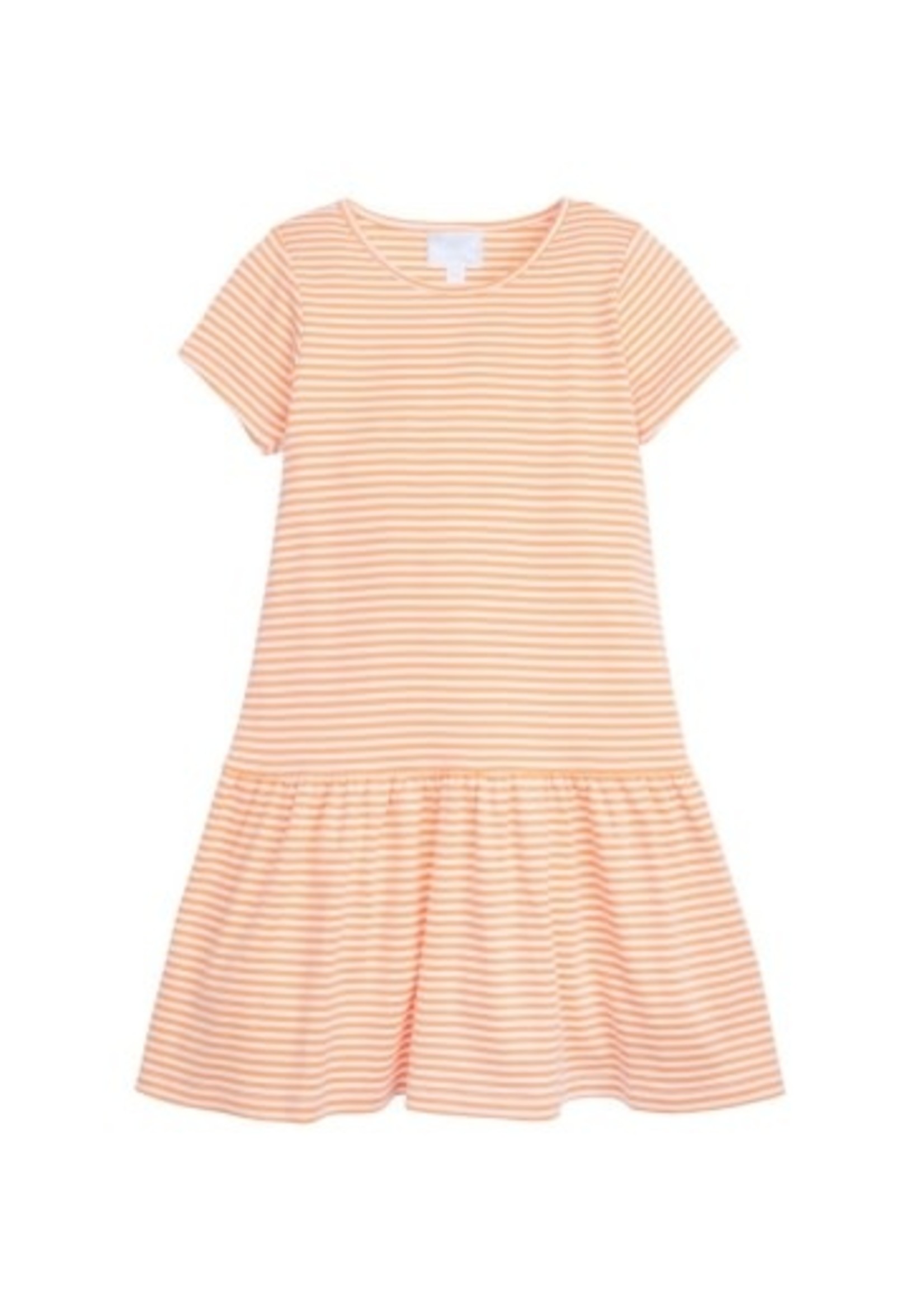 Little English Chanel T-Shirt Dress - Orange Stripe - The Sandbox  Children's Boutique