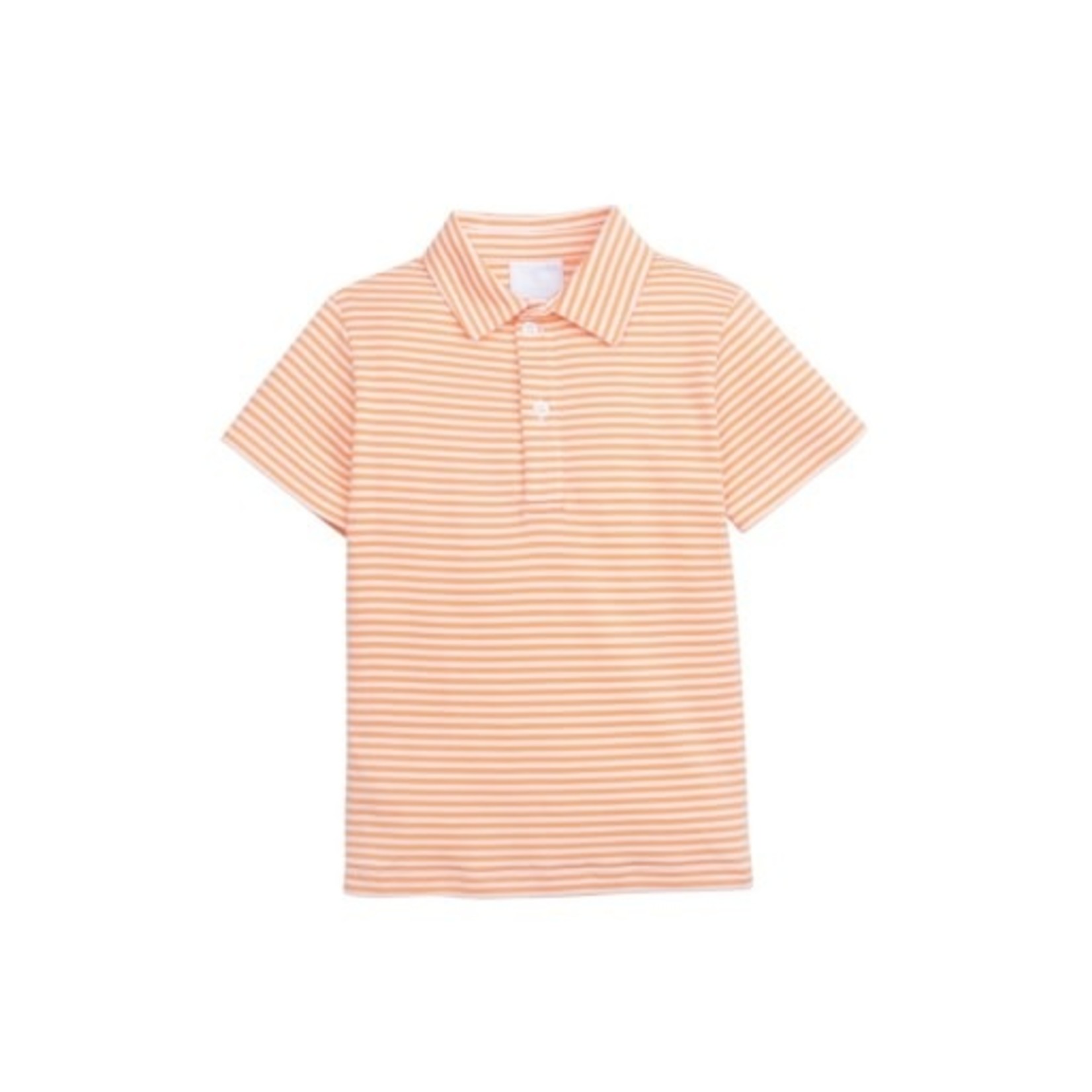 Little English Short Sleeve Striped Polo - Orange Stripe