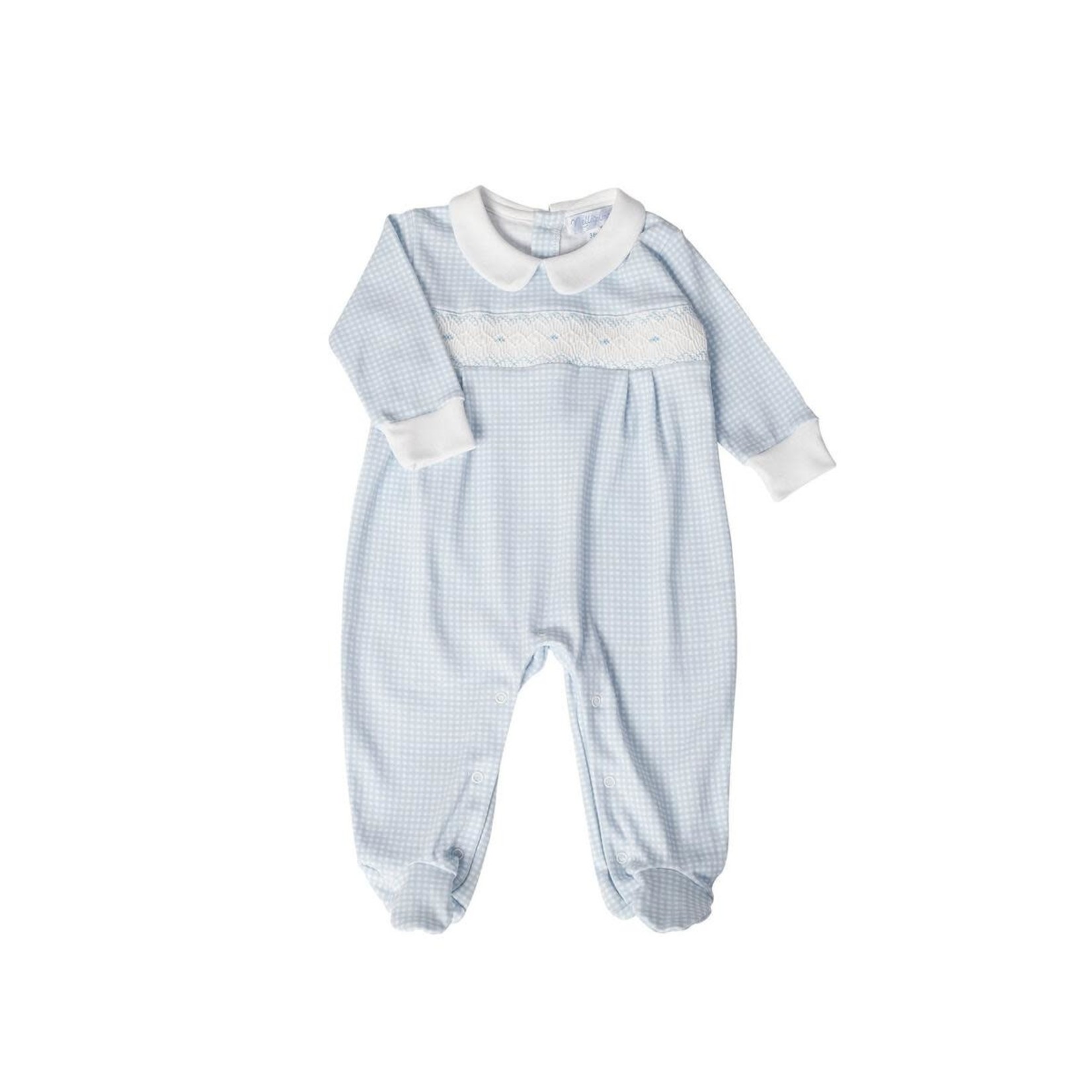 Nella Pima Nella Pima Gingham Smocked Footie