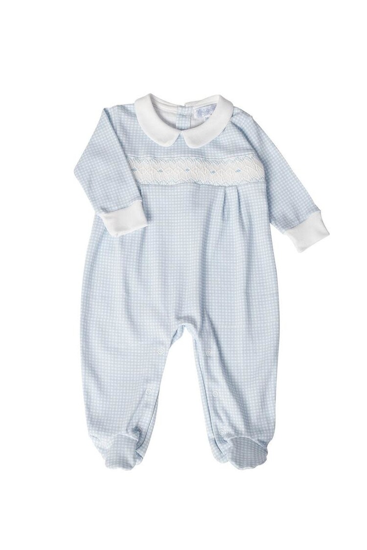 Nella Pima Nella Pima Gingham Smocked Footie