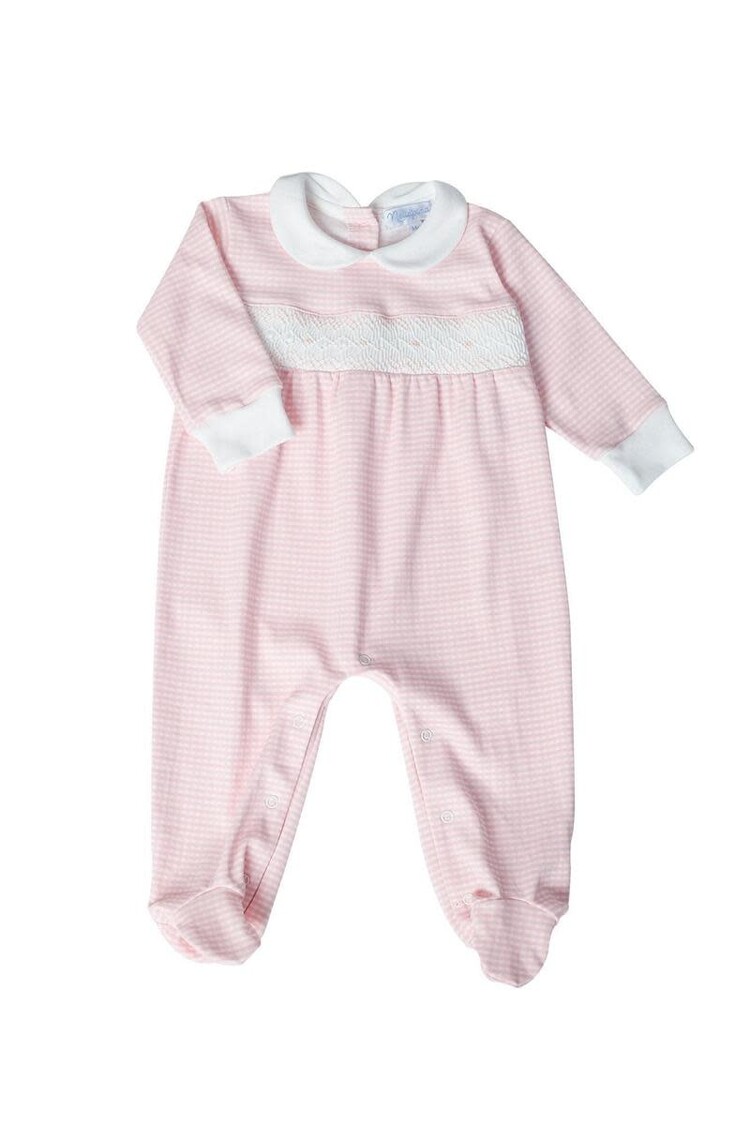 Nella Pima Nella Pima Gingham Smocked Footie