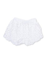 Shade Critters solid daisy crochet short - white