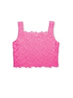 Shade Critters solid daisy crochet top - pink