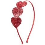 Bari Lynn Crystal 3 Heart Headband