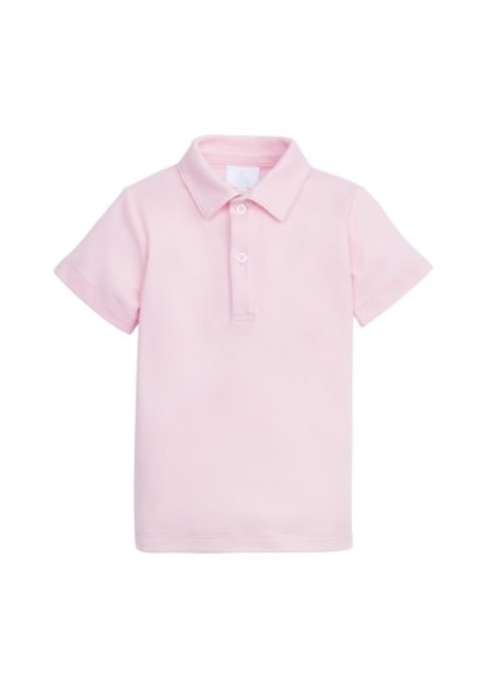 Little English Short Sleeve Solid Polo - Light Pink