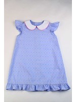 Funtasia Too Blue Dobby Dot Dress