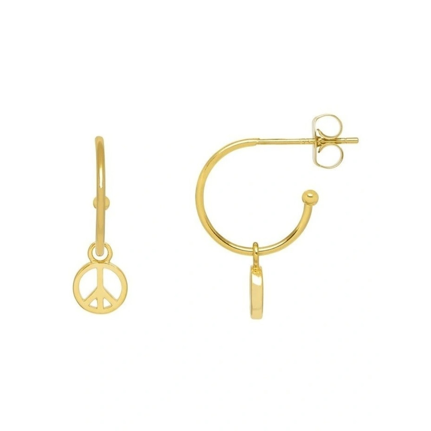 Estella Bartlett Gold Peace Drop Earrings