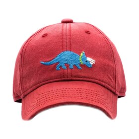 Harding Lane Needlepoint Baseball Hat-Dino