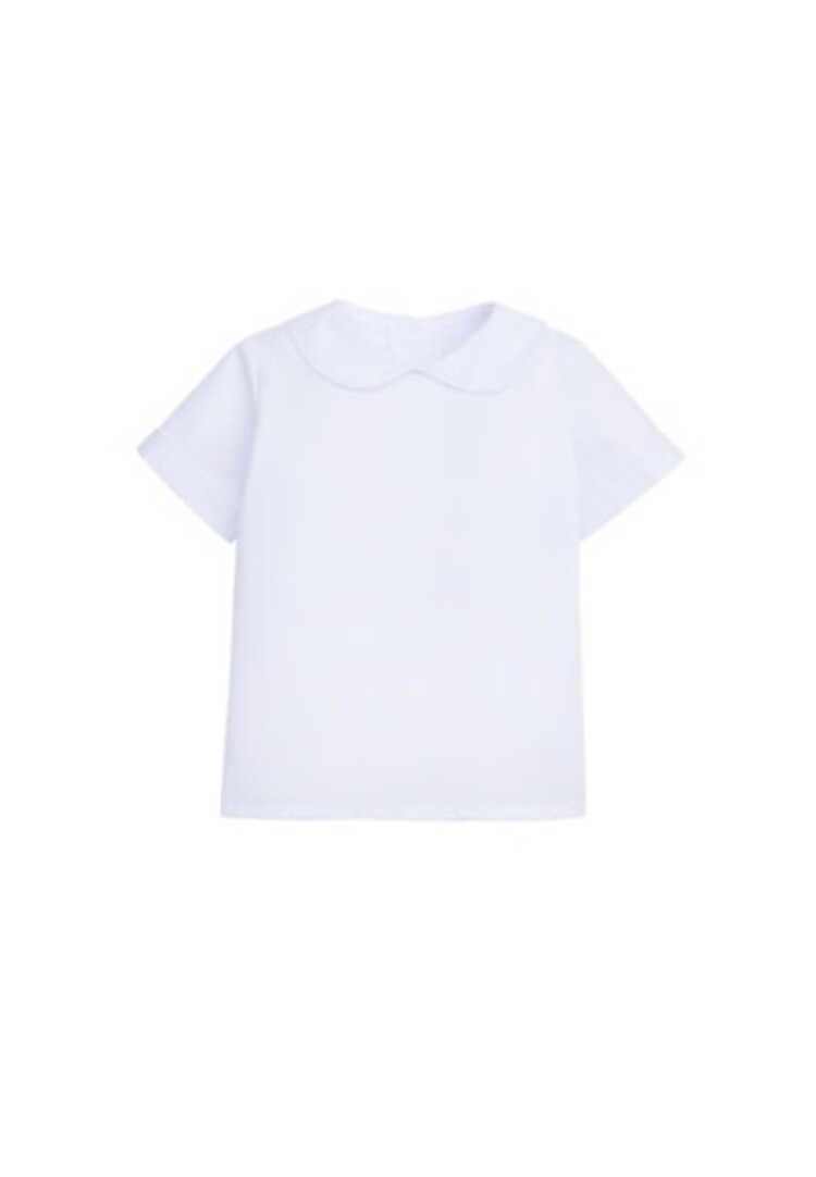 Little English S/S Peter Pan Shirt - White