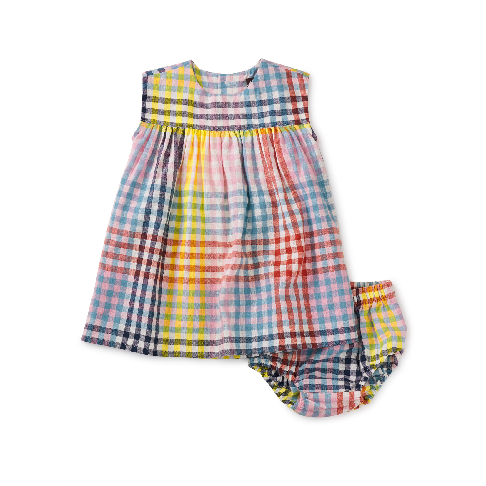 Tea Paloma Plaid Baby Dress Set